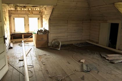 El tercer piso de la casa llamado ártico antes de ser remodelado. Imagen: Discovery