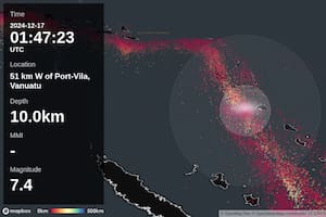 El terremoto de 7.3 en la escala de Richter ocurrió casi a las 13 (hora local) a más de 50 kilómetros de profundidad y con epicentro a 30 kilómetros de la capital de Vanuatu, Port Vila