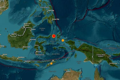 El terremoto tuvo su epicentro en el mar de las Molucas