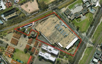 El terreno de Palermo donde Costantini construirá su nuevo megaproyecto.