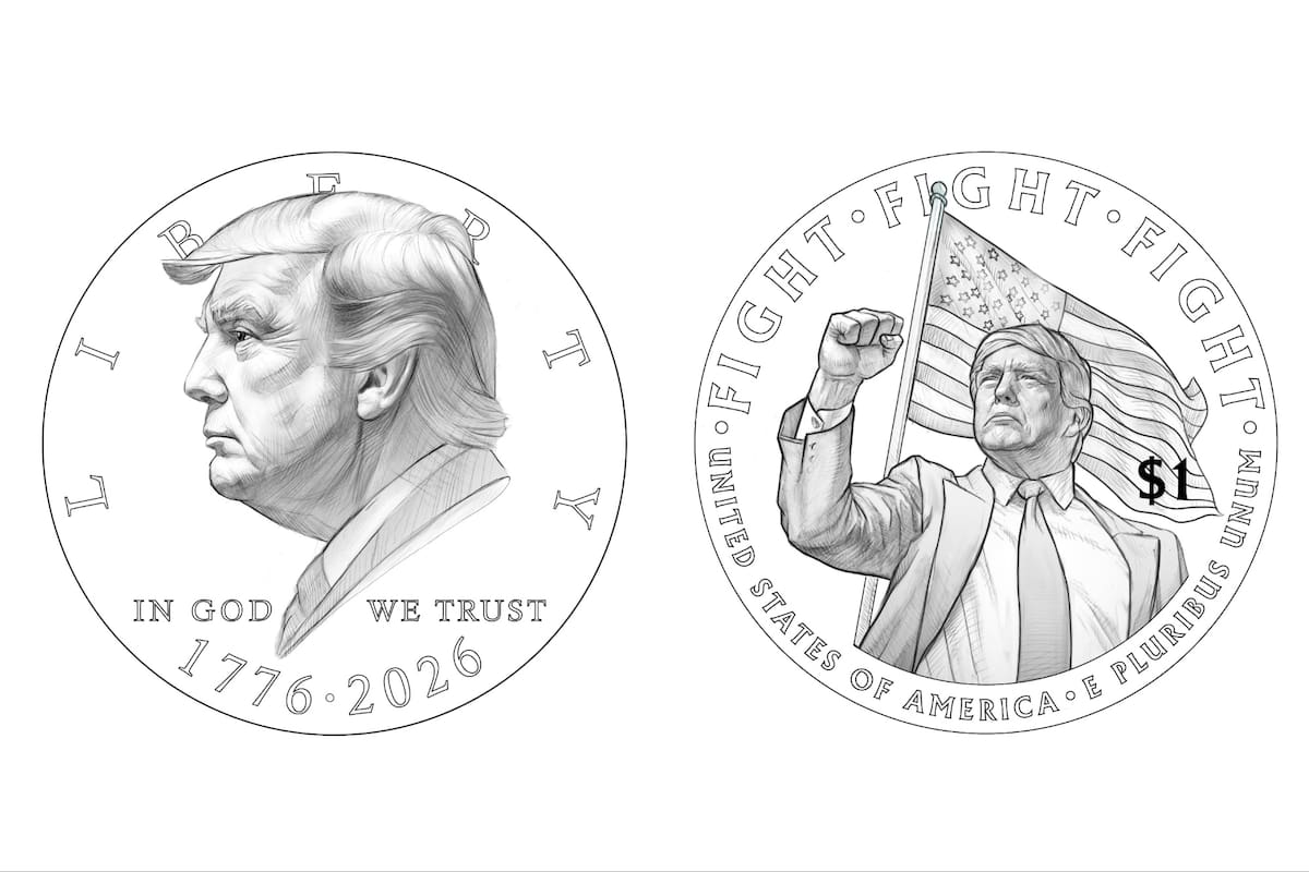El Tesorero de EE.UU., Brandon Beach, escribió en X que se trata de un "primer borrador" de la moneda que conmemora el 250.º aniversario de Estados Unidos