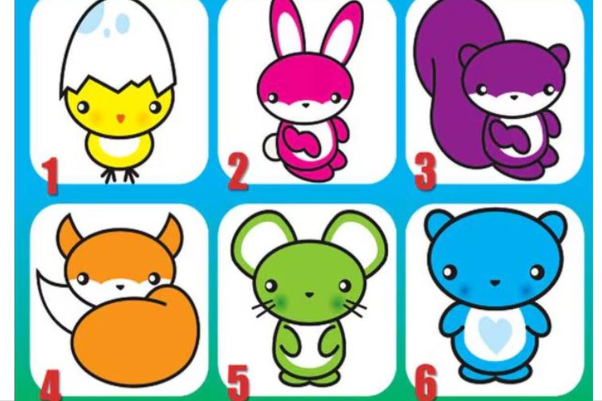 El test de personalidad compuesto por seis animales bebés
