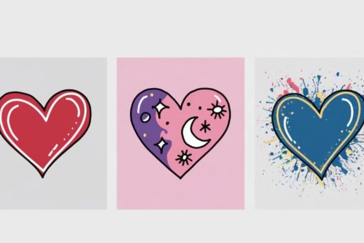 El test visual de los corazones que se viralizó en las redes sociales