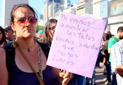 El "Tetazo" en el Obelisco, en 2017.