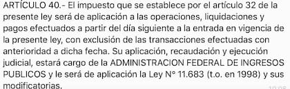 El texto del dictamen