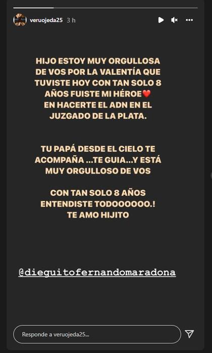 El texto que publicó Verónica Ojeda en su cuenta de Instagram