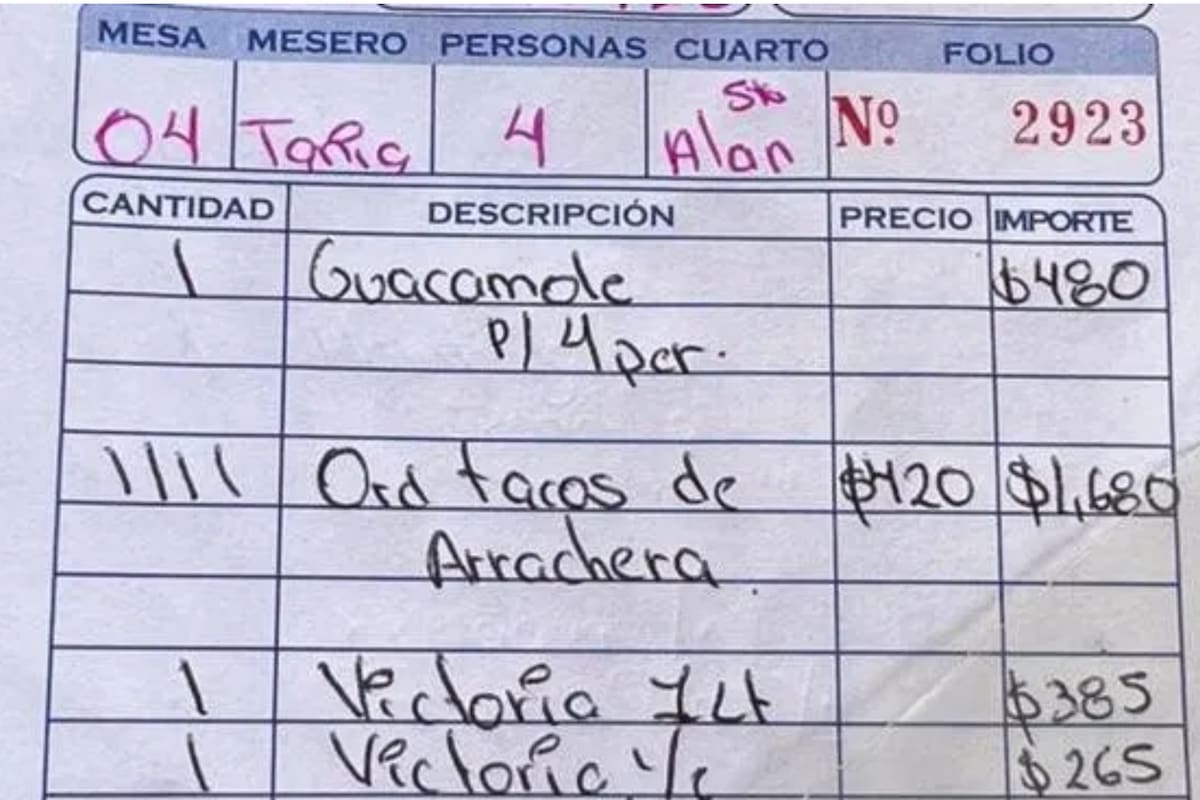 El ticket de la discordia que viralizó una periodista mexicana