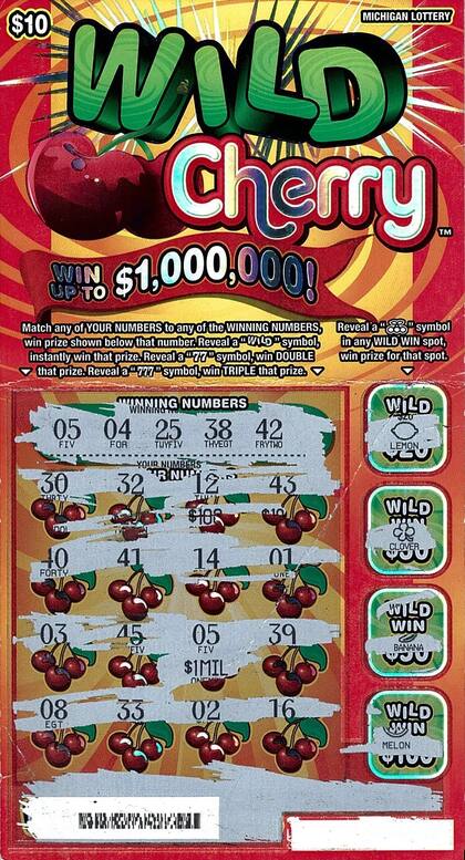 El ticket de raspadito con el que ganó un millón de dólares la jugadora de Michigan