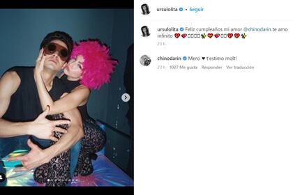 El tierno cruce de mensajes entre Úrsula Corberó y el Chino Darín