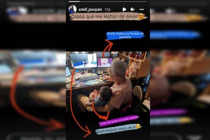 El tierno momento que protagonizó el doctor y su hijo (Foto Instagram @estefi_pasquini)