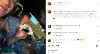 El tierno posteo de la pareja (Captura: @ivanamcapialbi)