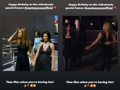 El tierno saludo de Jennifer Aniston a Courteney Cox, con quien lleva más de 20 años de amistad