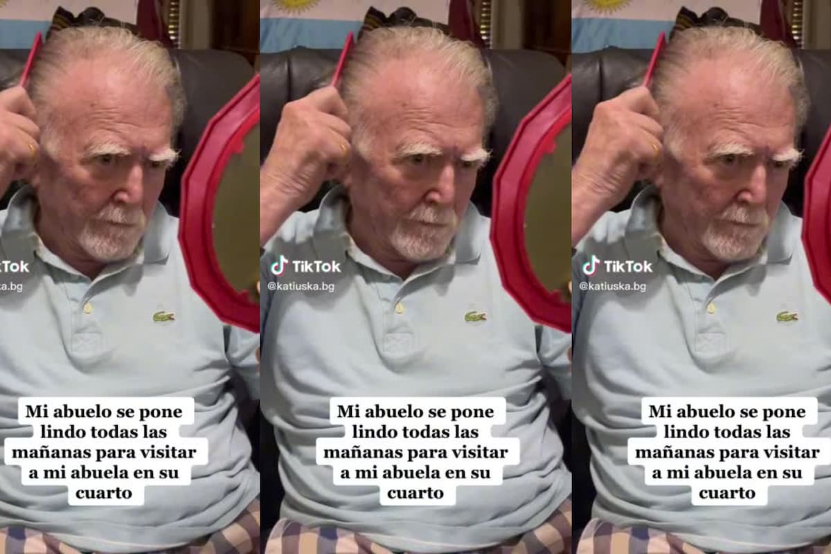 El tierno video de cómo un abuelo se prepara para ver a su esposa, quien perdió la memoria hace 15 años