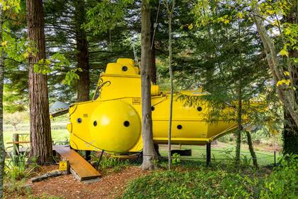 El Tiny House Yellow submarine se alquila a turistas por más de US$150 por noche