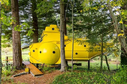 El Tiny House Yellow submarine se alquila a turistas por más de US$150 por noche