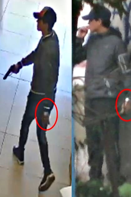 El tirador, conocido como El Rengo, en uno de los ataques