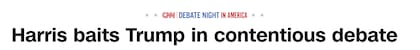 El titular de CNN tras el debate presidencial