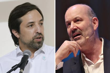 El titular de la cartera de Salud en provincia de Buenos Aires, Nicolás Kreplak, junto al ministro de Desregulación y Transformación del Estado, Federico Sturzenegger
