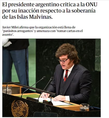 El titular de The Guardian