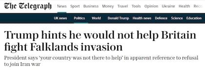 El título de The Telegraph