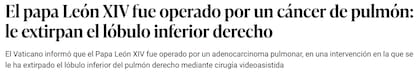 El título que publicó El Comercio, de Perú