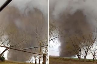Un impactante tornado afectó a una zona rural de Santa Fe