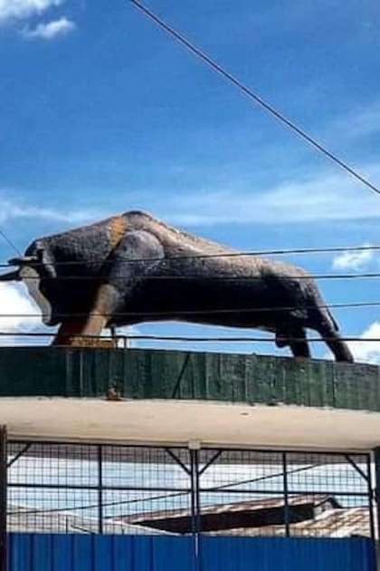 "El toro", uno de los tanques más peculiares que le mandaron, desde la provincia de Santa Fe