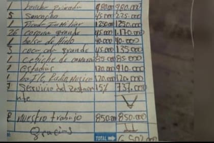 El total de la cuenta que pagó la familia mexicana tras disfrutar de un día en Cartagena