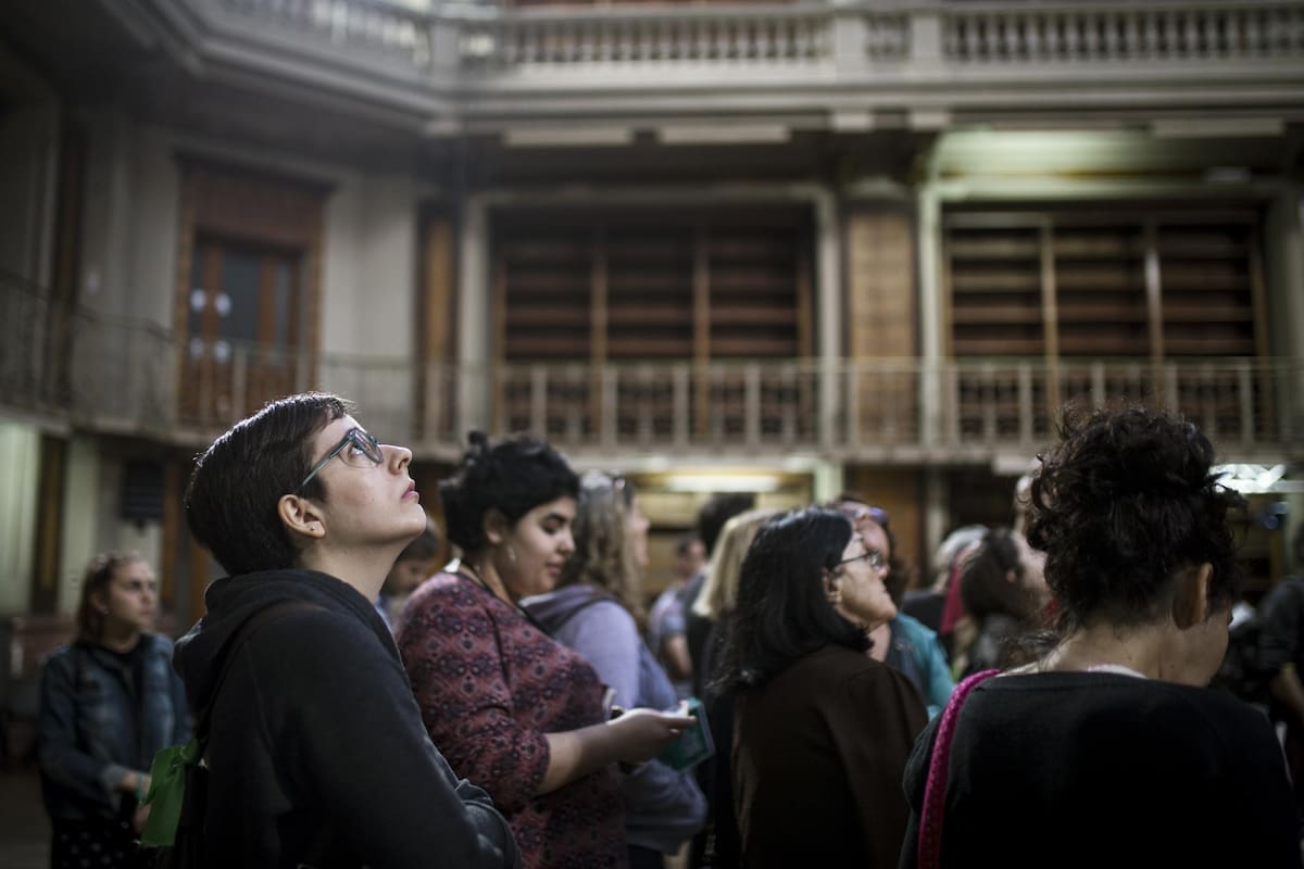 El tour de Borges pasa por el anexo de la Biblioteca Nacional en el Bajo porteño.