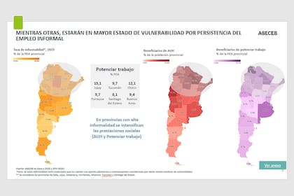 El trabajo en negro, según la región del país