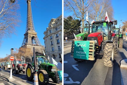 El tractorazo se realizó este miércoles en el centro de París, Francia