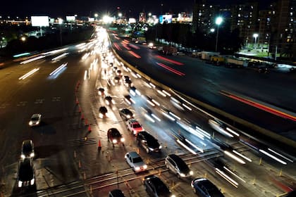 El tráfico hacia la costa en el peaje de Dock Sud