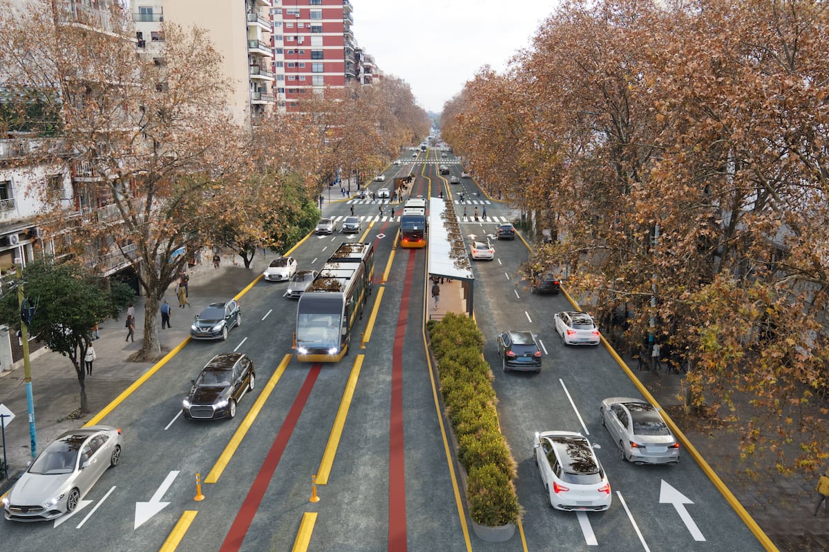 El Trambus impulsa el transporte eléctrico en la Ciudad (Foto: Prensa GCBA)