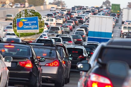 El tramo I-75 en Atlanta, Georgia, registró el segundo flujo vehicular más alto, con 419.516 autos diarios, pero menor percepción negativa en redes