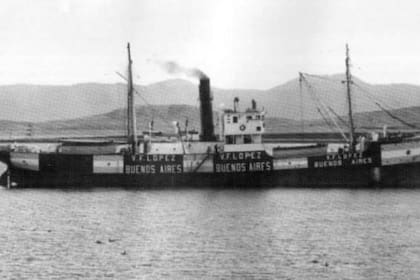 El transporte nacional Vicente Fidel López acudió en auxilio de los pasajeros del Monte Cervantes y trabajó en su rescate