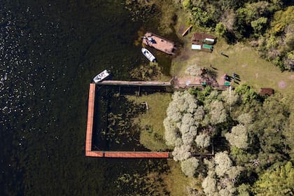 Vista aérea del corral de 800 metros cuadrados donde se adaptará Alondra antes de ser liberada