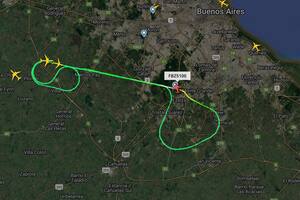 El trayecto del vuelo que debió regresar a Ezeiza