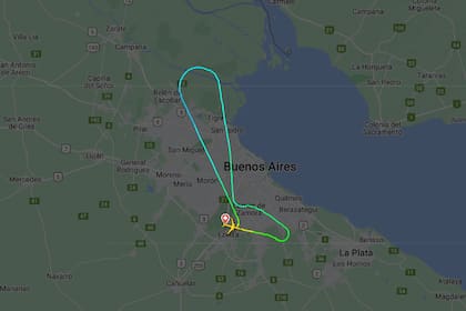 El trayecto que debió hacer el avión impactado por un rayo en Ezeiza