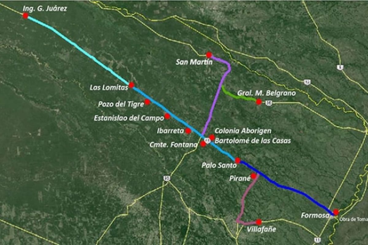 El trayecto que recorrerá el acueducto proyectado por casi 500 kilómetros