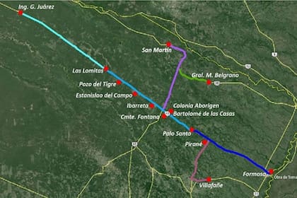 El trayecto que recorrerá el acueducto proyectado por casi 500 kilómetros
