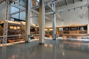 El tren papal. Desde 2016 se exhibe en el museo Centrale Montemartini de Roma