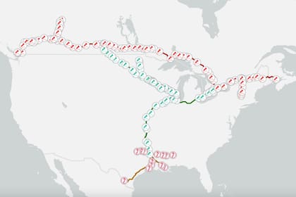 El tren realizará un total de 167 paradas en siete provincias y trece estados