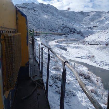 El tren también puede transportar autos y camionetas