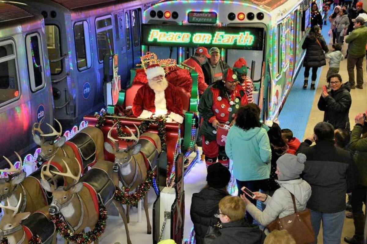 El tren y autobús de CTA presentan una decoración navideña muy especial este año (CTA)