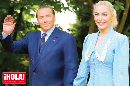 El tres veces ex primer ministro con Marta Fascina, su novia, quien estuvo a su lado hasta sus últimos días.