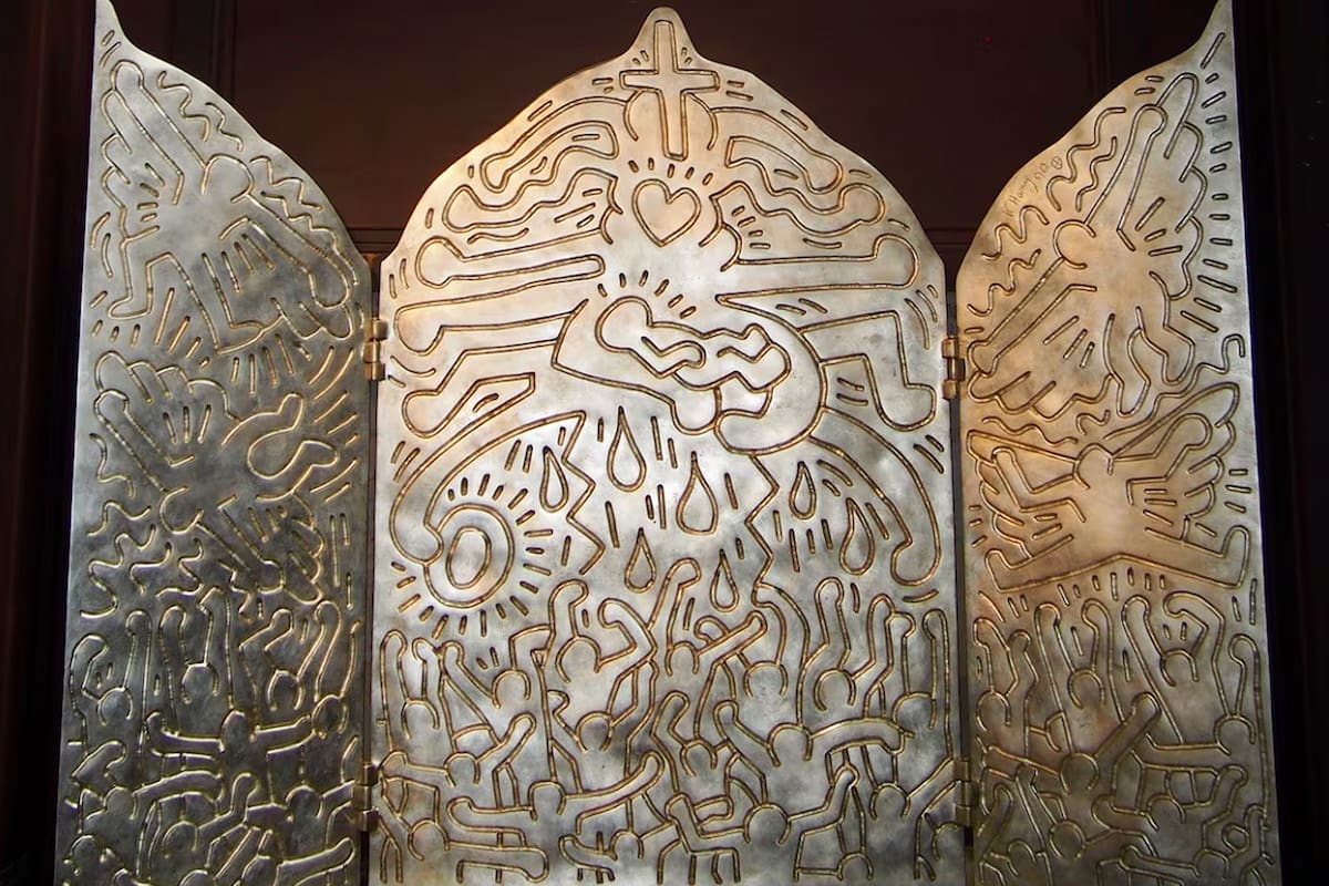 El tríptico de Keith Haring, en la iglesia de San Eustaquio de París