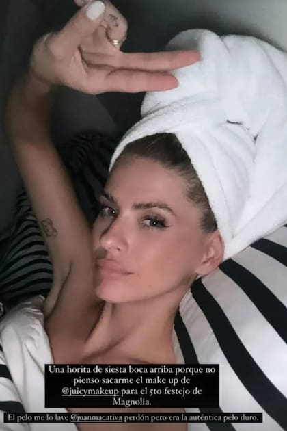 El truco de la China Suárez para dormir sin que se le corra el maquillaje