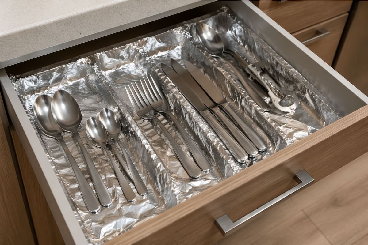 El truco simple con papel de aluminio que mejora la limpieza de la cocina (Foto: Imagen ilustrativa con IA)