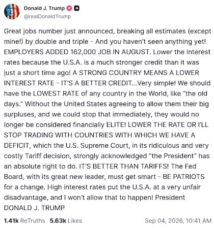 El truth de Trump
