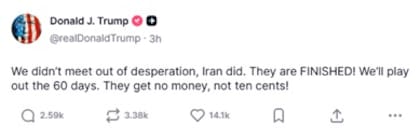 El truth de Trump